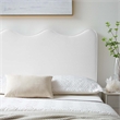 Pemberly Row Performance Velvet Full/Queen Headboard in White
