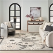 Pemberly Row Contemporary 4' x 6' Beige Fabric Contemporary Area Rug