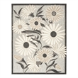 Pemberly Row Contemporary 4' x 6' Beige Fabric Contemporary Area Rug