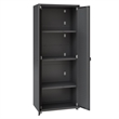 Pemberly Row Contemporary Tall Metal Garage Cabinet in Charcoal
