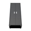 Pemberly Row Contemporary Tall Metal Garage Cabinet in Charcoal