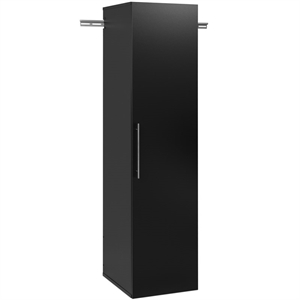 Pemberly Row Black Engineered Wood 18&quot Narrow Garage Storage Cabinet