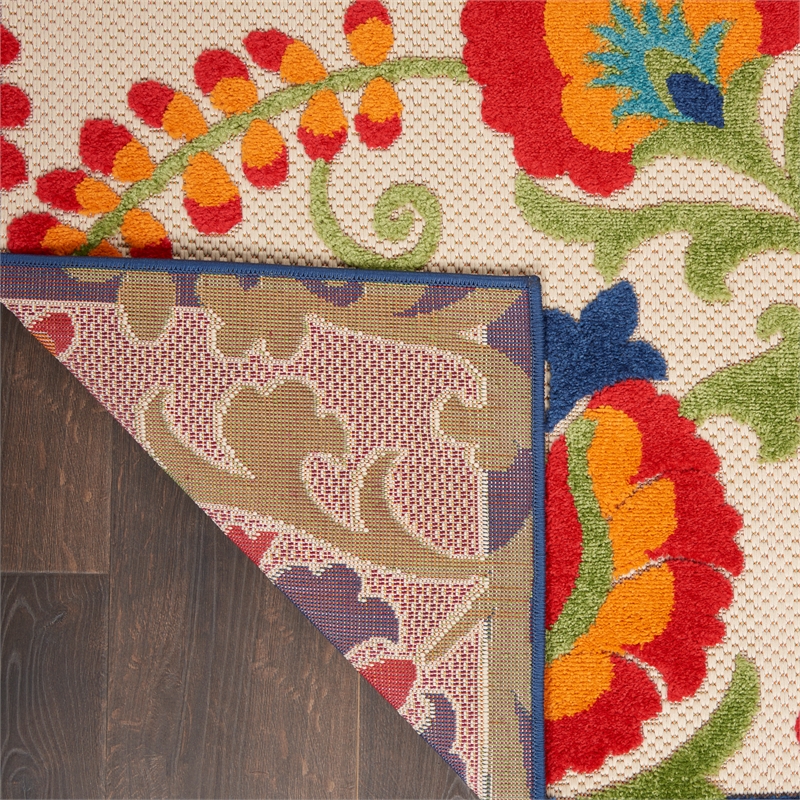 Pemberly Row Contemporary 12' x 15' Multicolor Fabric Farmhouse Area Rug