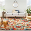 Pemberly Row Contemporary 12' x 15' Multicolor Fabric Farmhouse Area Rug