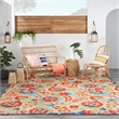 Pemberly Row Contemporary 12' x 15' Multicolor Fabric Farmhouse Area Rug