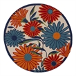 Pemberly Row 8' Round Multicolor Fabric Contemporary Area Rug