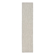 Pemberly Row Contemporary 10' Runner Ivory Silver Fabric Modern Area Rug