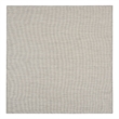 Pemberly Row Contemporary 6' Square Ivory Silver Fabric Modern Area Rug