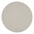 Pemberly Row Contemporary 8' Round Ivory Silver Fabric Modern Area Rug