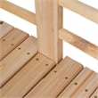 Pemberly Row Cedar Wood Garden Bridge with Handle Rails in Beige