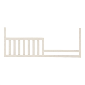 Pemberly Row Traditional Toddler Guard Rail - Brushed White Finish