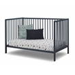 Pemberly Row Contemporary Wood 3-in-1 Convertible Crib in Gray