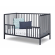 Pemberly Row Contemporary Wood 3-in-1 Convertible Crib in Gray