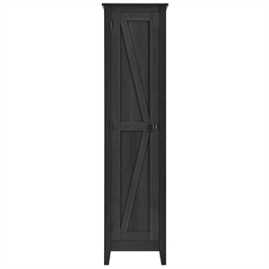 Pemberly Row Contemporary 18&quot Wide Storage Cabinet - Black Oak
