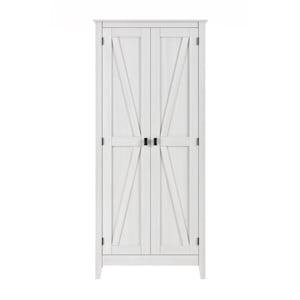 Pemberly Row Contemporary 31.5&quot Wide Storage Cabinet in Ivory Pine