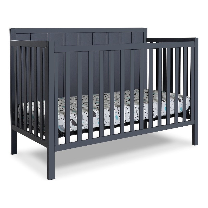 Pemberley Row Pine Midnight Convertible Crib Rectangular Adjustable Unassembled
