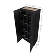 Pemberly Row Contemporary Engineered Wood Storage Closet in Black