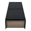 Pemberly Row Contemporary Engineered Wood Storage Closet in Black