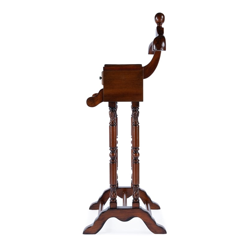 Pemberly Row Contemporary Clothing Valet Stand - Medium Brown