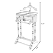 Pemberly Row Contemporary Clothing Valet Stand - Medium Brown