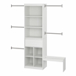 Pemberly Row Contemporary Engineered Wood Closet Organizer in White