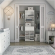 Pemberly Row Contemporary Engineered Wood Closet Organizer in White