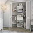 Pemberly Row Contemporary Engineered Wood Closet Organizer in White