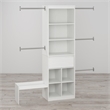 Pemberly Row Contemporary Engineered Wood Closet Organizer in White