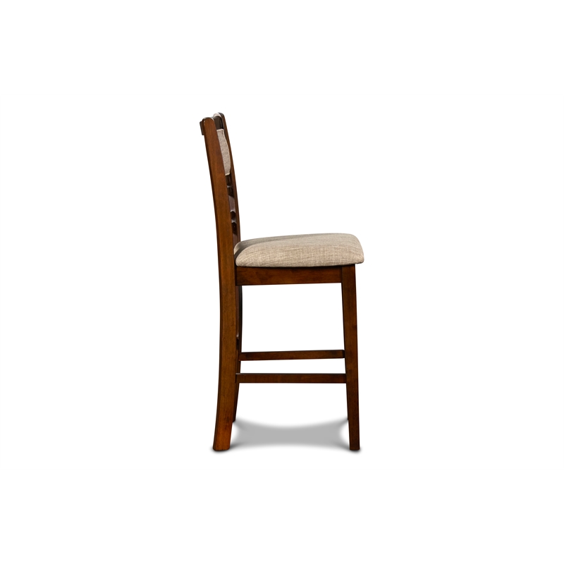 Pemberly Row Contemporary 5-Piece Transitional Wood Dining Set in Cherry