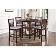 Pemberly Row Contemporary 5-Piece Transitional Wood Dining Set in Cherry