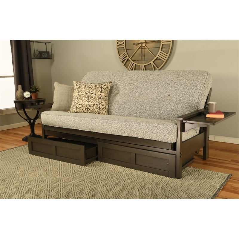 Pemberly Row Sofa Sleeper Includes Storage and Canton Gray Mattress