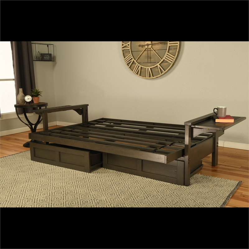 Pemberly Row Sofa Sleeper Includes Storage and Canton Gray Mattress