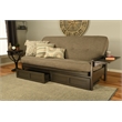 Pemberly Row Sofa Sleeper with Storage and Linen Stone Gray Mattress