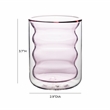 Pemberly Row Waves Transitional Glass Water Glasses in Blush (Set of 4)