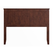 Pemberly Row Full Coastal Solid Wood Panel Headboard in Walnut