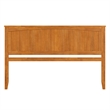 Pemberly Row King Coastal Solid Wood Panel Headboard in Light Toffee