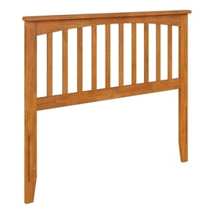 Pemberly Row Mission Full Wood Headboard in Light Toffee