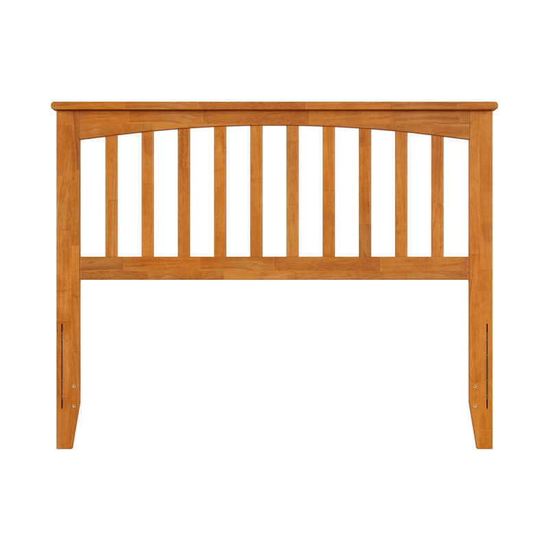 Pemberly Row Mission Full Wood Headboard in Light Toffee