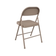 Pemberly Row All-Steel Folding Chair in Antique Linen (4-Pack)