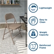 Pemberly Row All-Steel Folding Chair in Antique Linen (4-Pack)