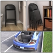 Pemberly Row Contemporary Vinyl Folding Chair in Black (4-Pack)