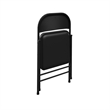 Pemberly Row Contemporary Vinyl Folding Chair in Black (4-Pack)
