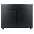 Pemberly Row 5-Drawer Engineered Wood Mobile Storage Cabinet in Black