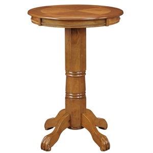 Pemberly Row Contemporary 42&quot Height Pub Table - Distressed Brushed Oak