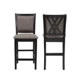 Pemberly Row 5-Piece Solid Wood Counter Dining Set Brown/Black