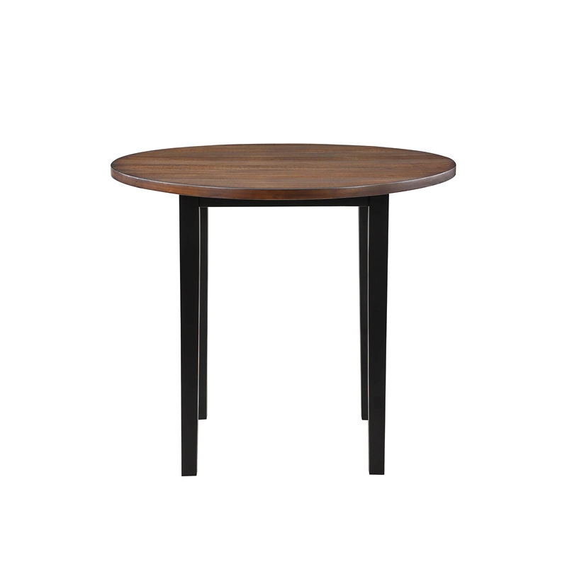 Pemberly Row 5-Piece Solid Wood Counter Dining Set Brown/Black