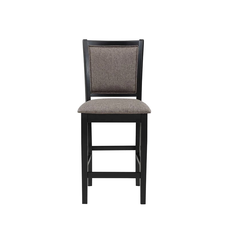 Pemberly Row 5-Piece Solid Wood Counter Dining Set Brown/Black