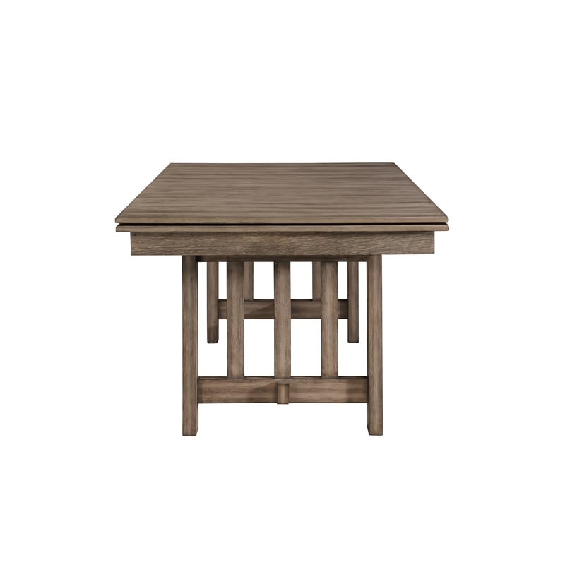 Pemberly Row Contemporary 9-Piece Wood Dining Set in Walnut Finish