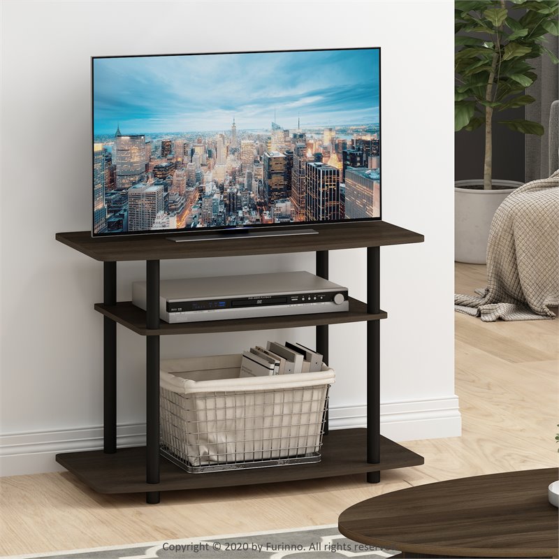 Pemberly Row Turn-N-Tube Wood TV Stand for TV up to 32