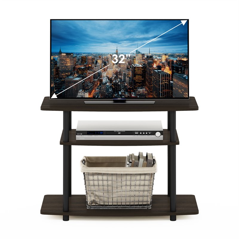 Pemberly Row Turn-N-Tube Wood TV Stand for TV up to 32